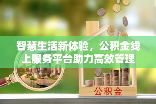 雨花智慧生活新体验，公积金线上服务平台助力高效管理