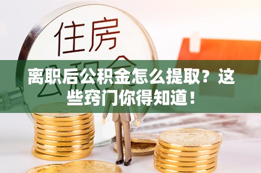 雨花离职后公积金怎么提取？这些窍门你得知道！